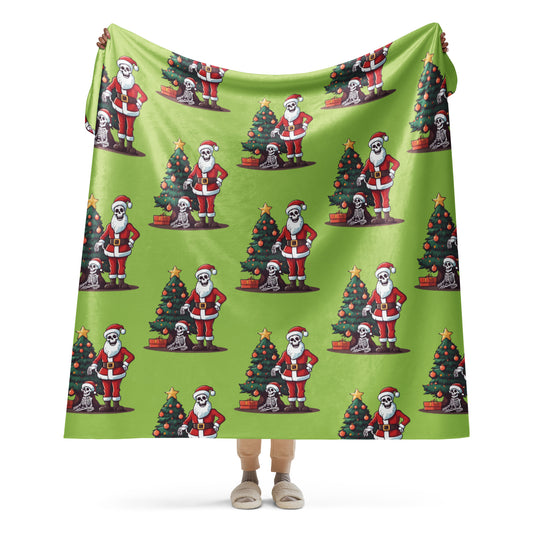 SANTA TREE SHERPA BLANKET