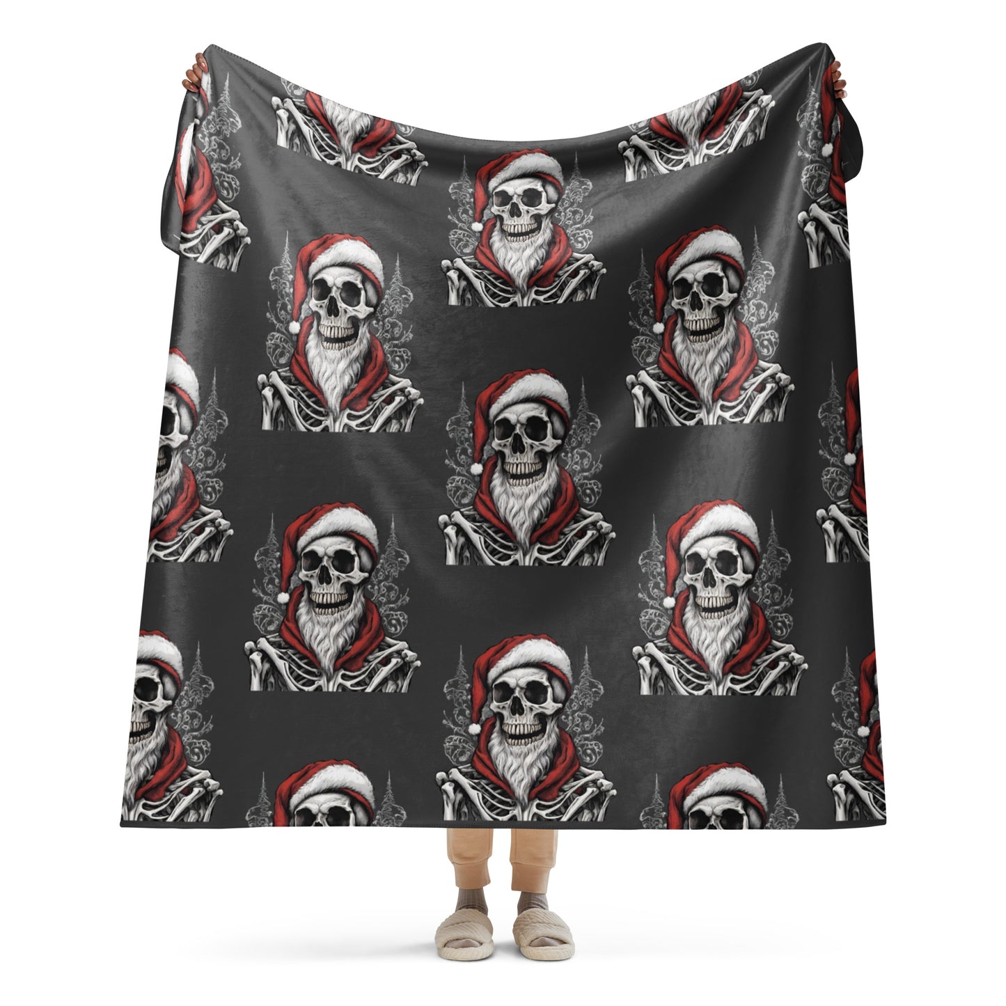 SANTA BEARD SHERPA BLANKET