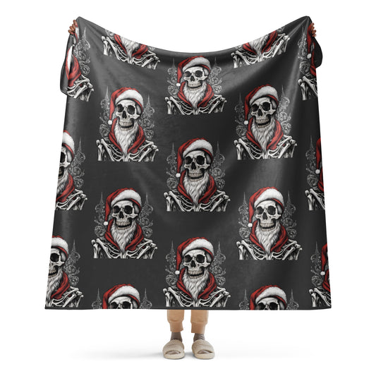 SANTA BEARD SHERPA BLANKET