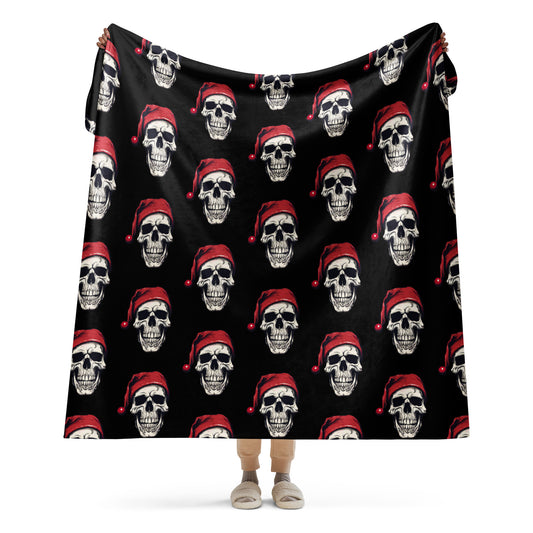 SANTA SKULL SHERPA BLANKET