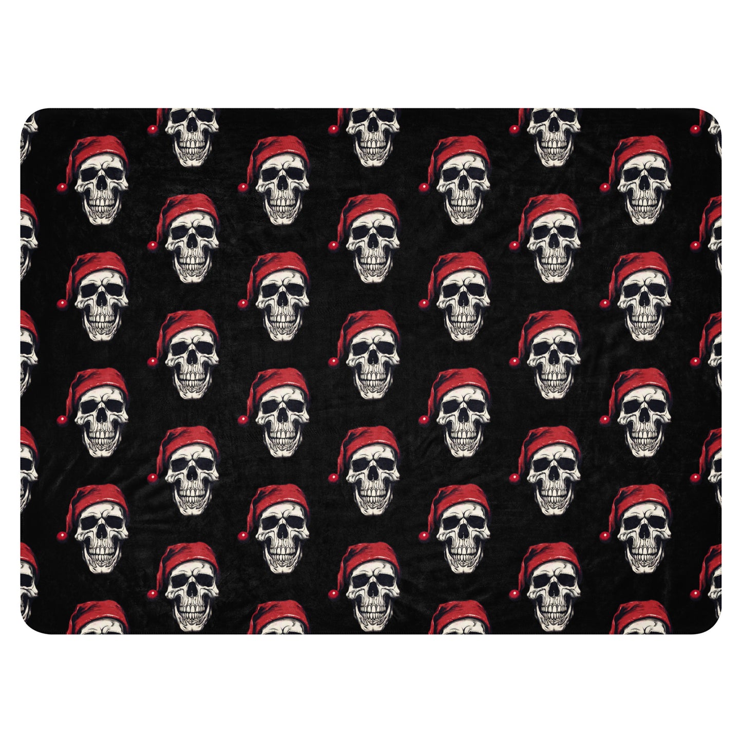 SANTA SKULL SHERPA BLANKET