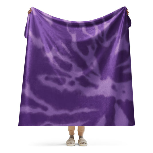 PURPLE TIE DYE SHERPA BLANKET