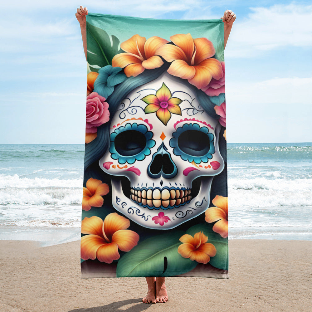 LADY SUGAR SKULL BEACH TOWEL