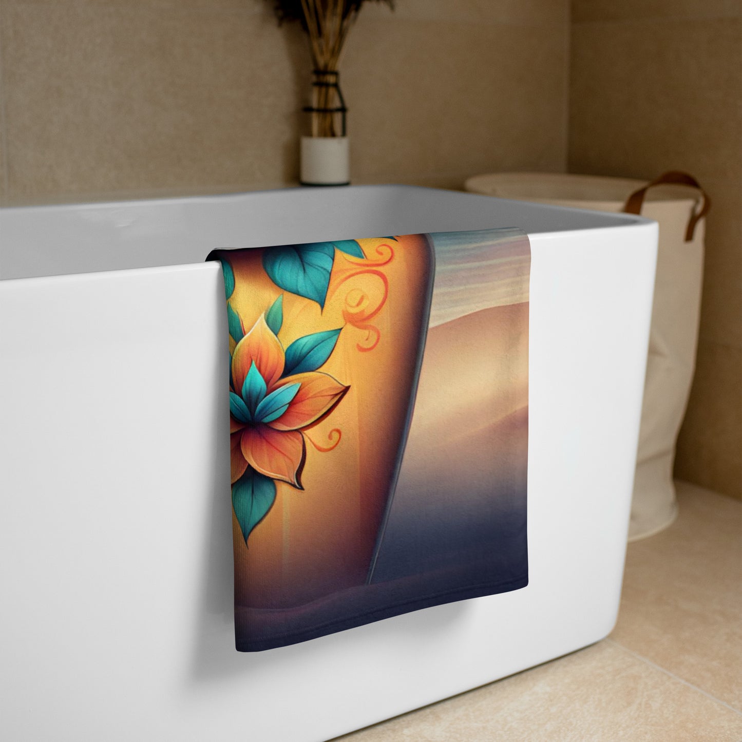 SKULL SURFBOARD BEACH TOWEL