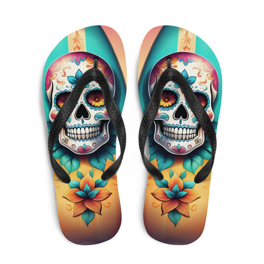 SKULL SURFBOARD FLIP-FLOPS