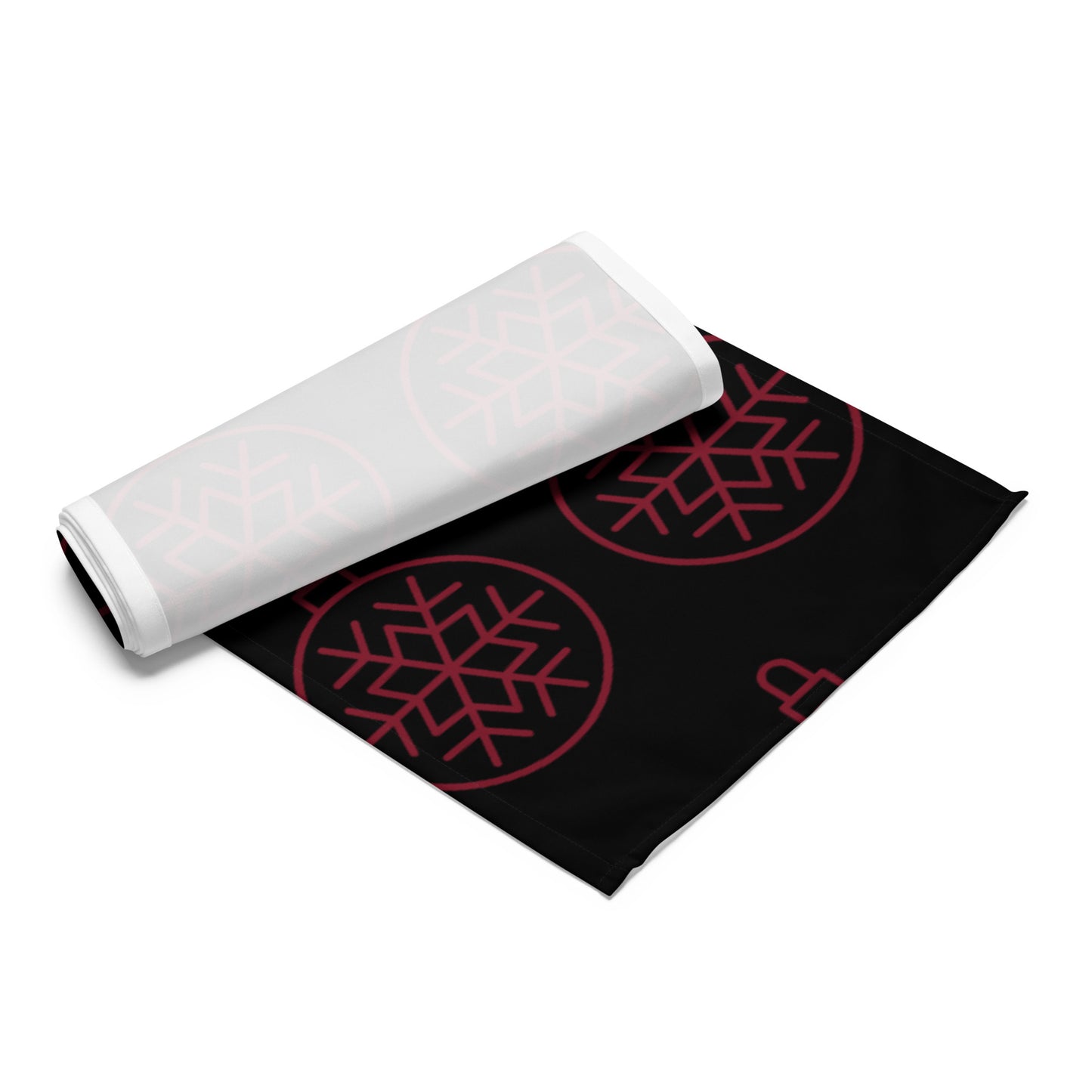 RED ORNAMENT TABLE RUNNER