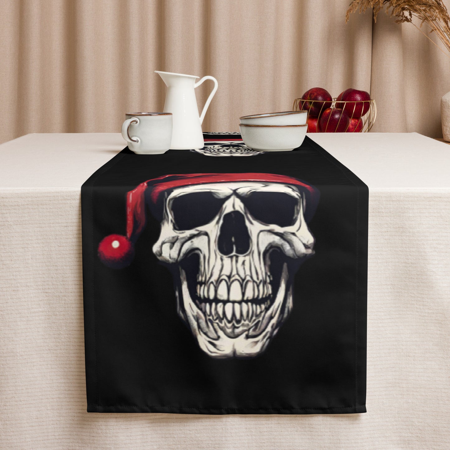 SANTA SKULL TABLE RUNNER