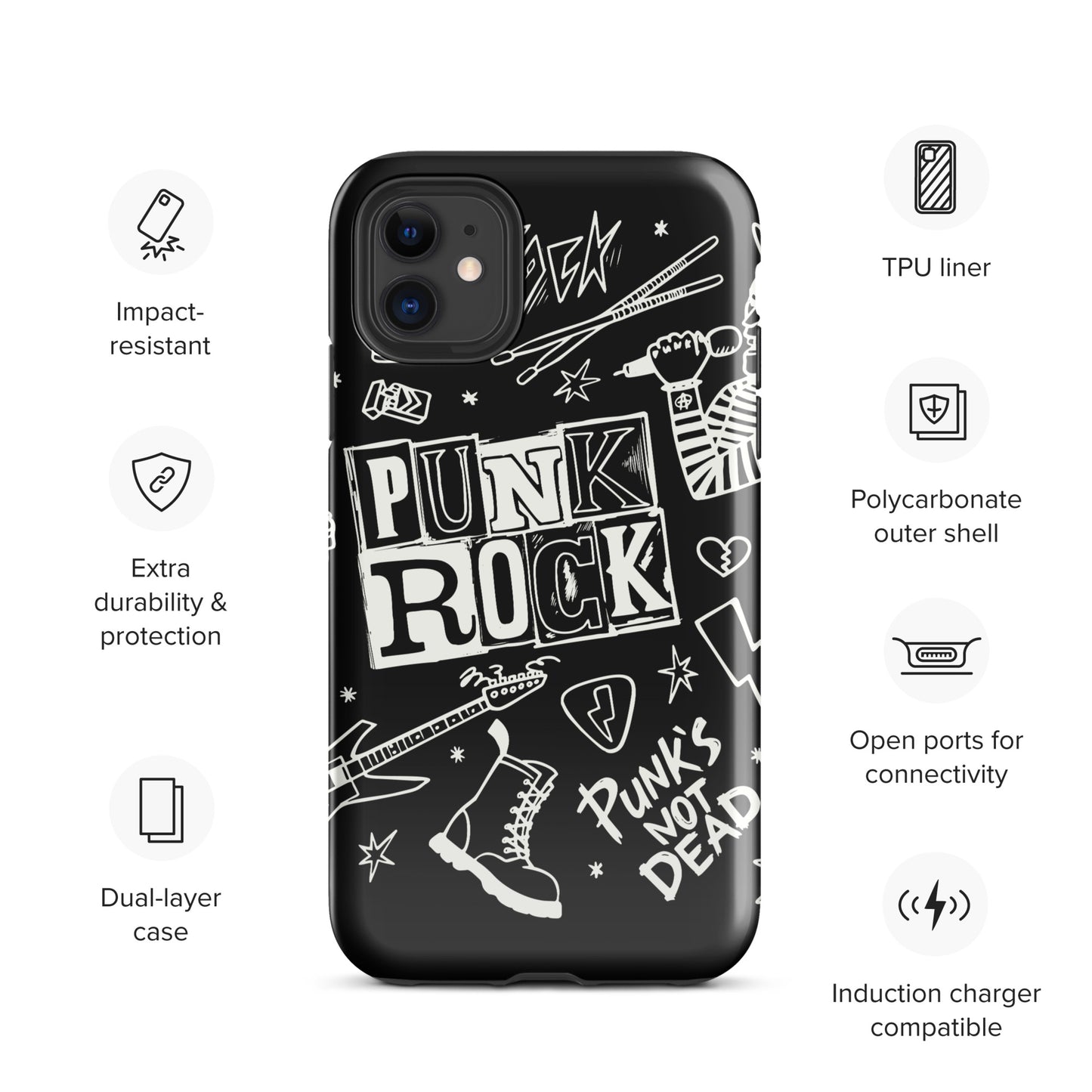 PUNK'S NOT DEAD TOUGH CASE FOR iPHONE
