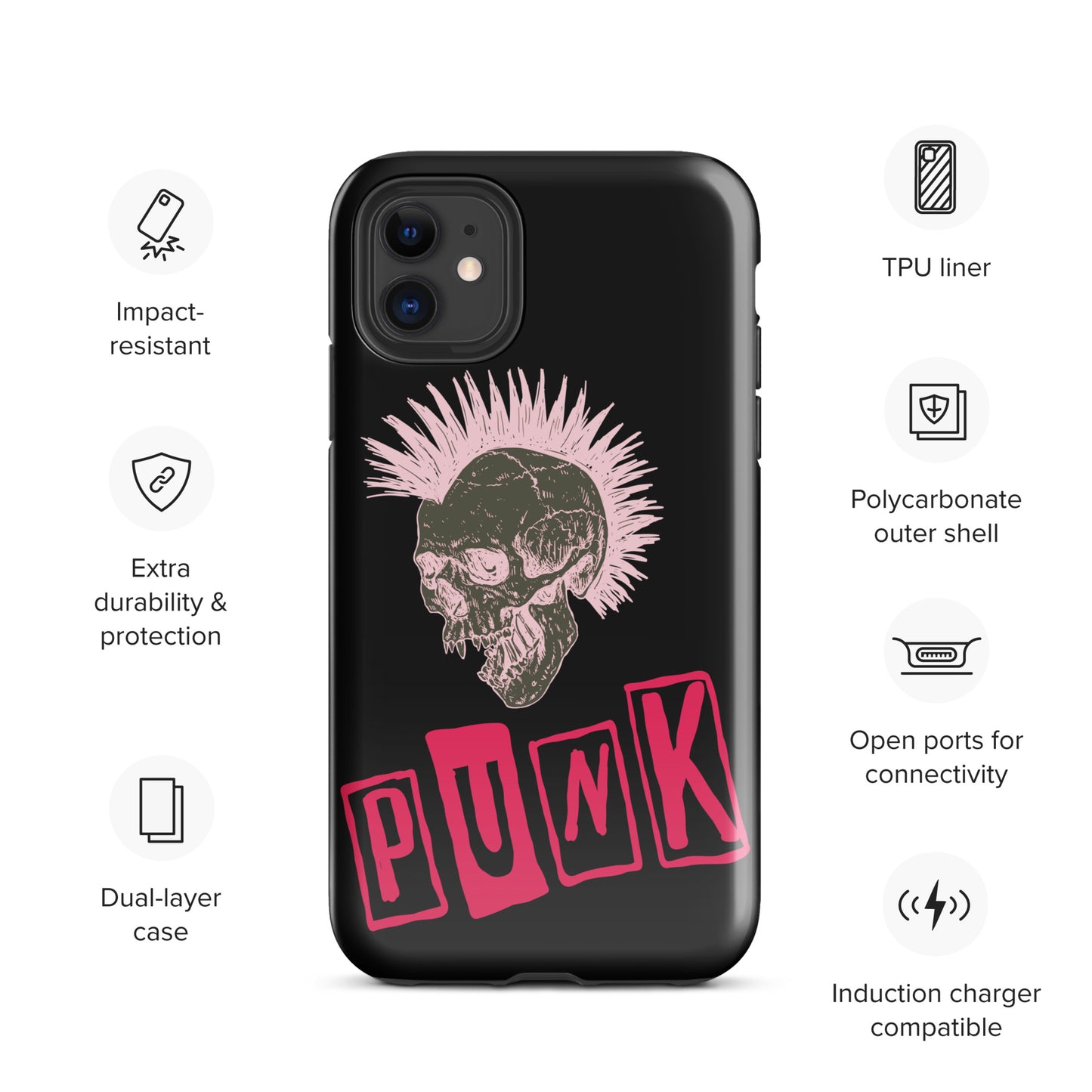 PUNK IS PINK TOUGH CASE FOR iPhone®