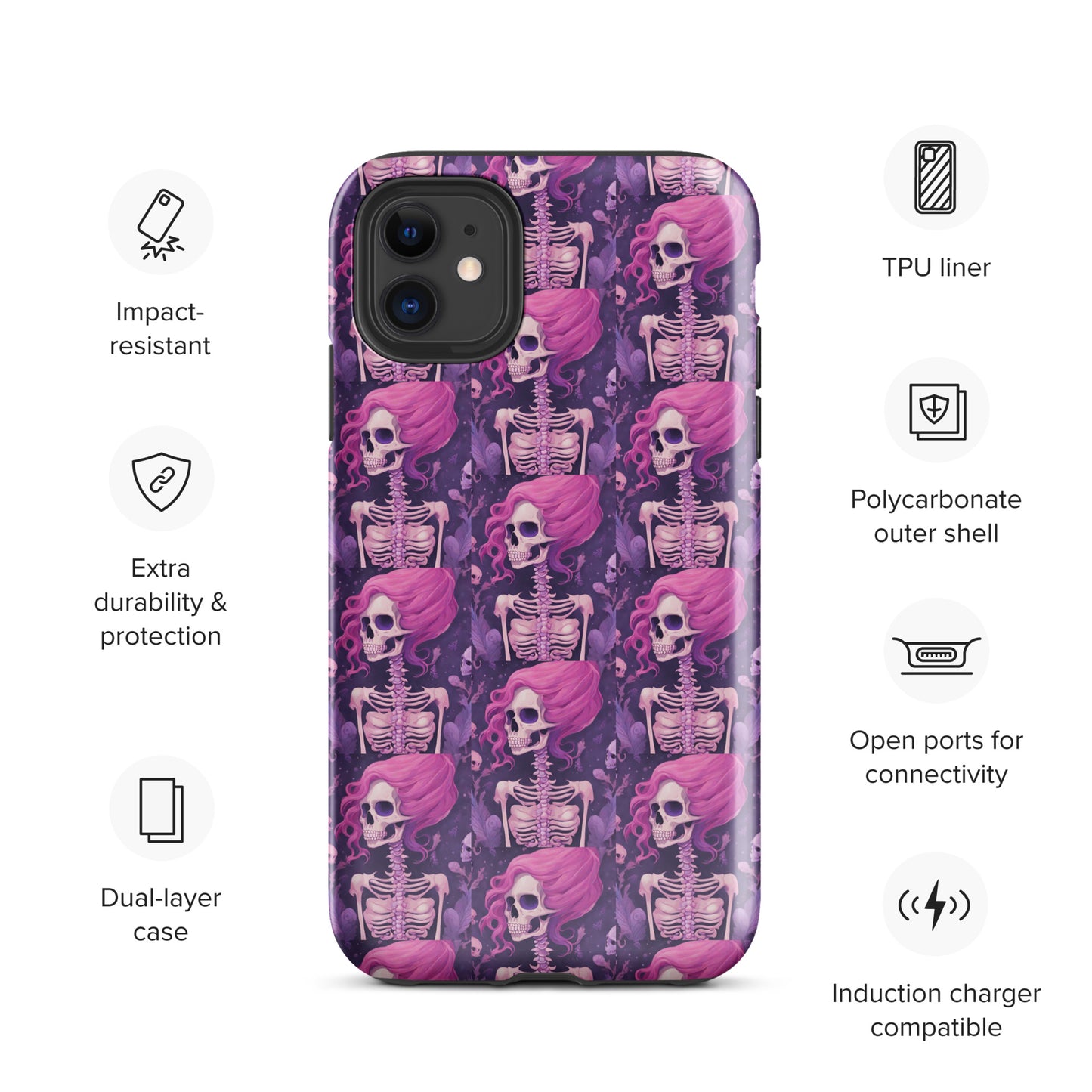 BENNET'S PINK SKELETON TOUGH CASE FOR iPhone®