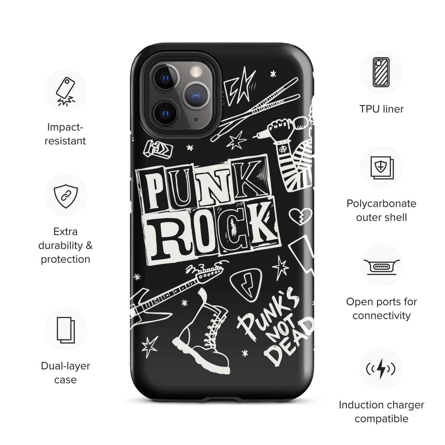 PUNK'S NOT DEAD TOUGH CASE FOR iPHONE