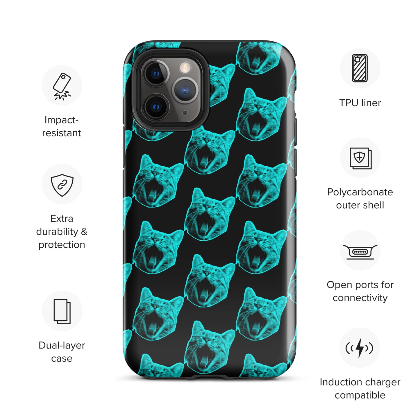 ELECTRIC BLUE CAT TOUGH CASE FOR iPhone®