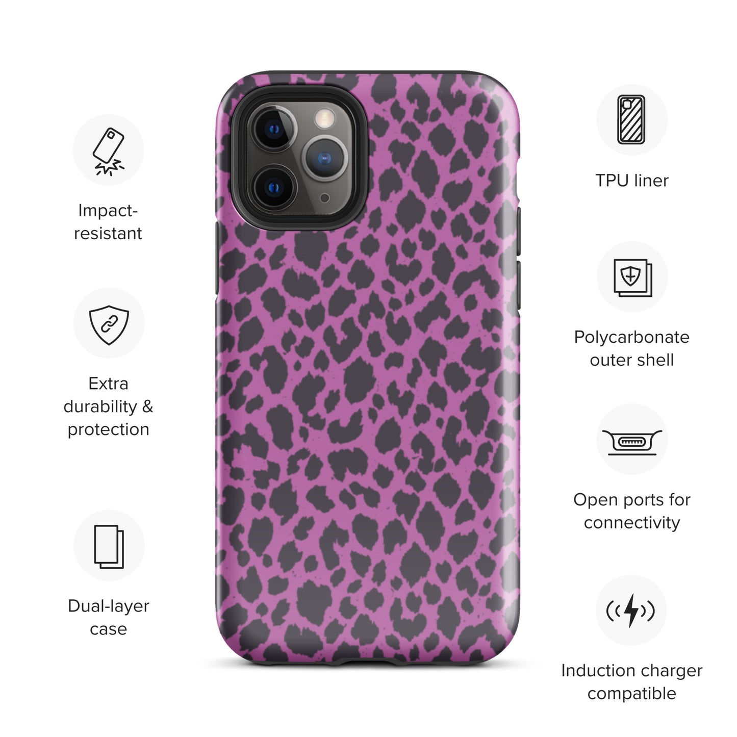 PINK LEOPARD TOUGH CASE FOR iPhone®