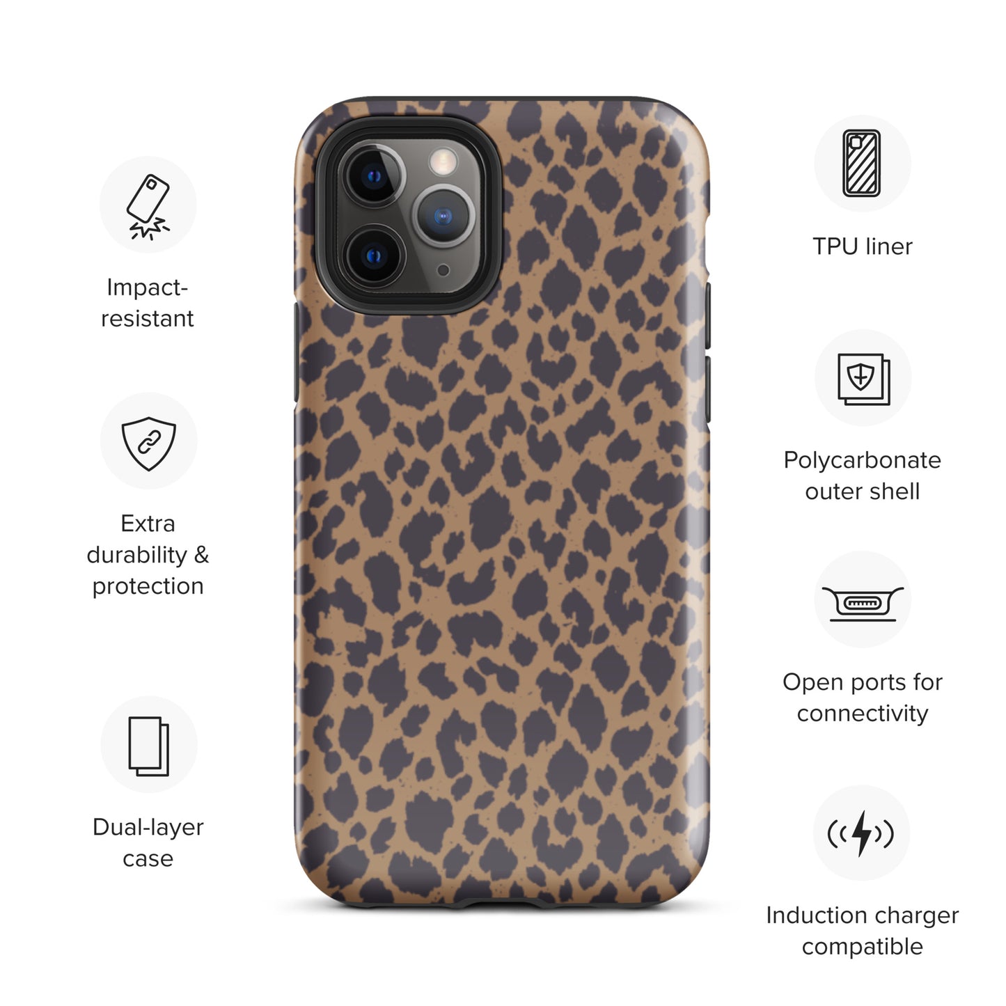 LEOPARD PRINT TOUGH CASE FOR iPhone®