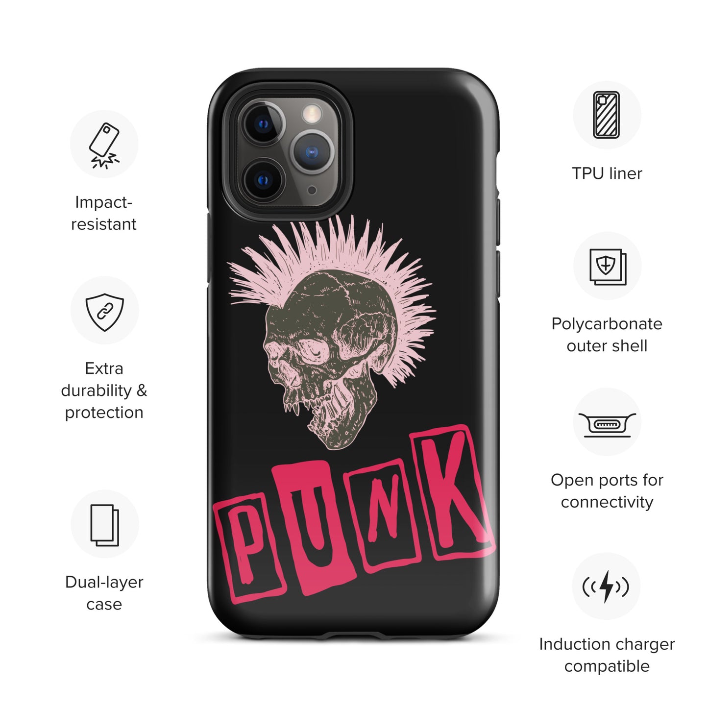 PUNK IS PINK TOUGH CASE FOR iPhone®