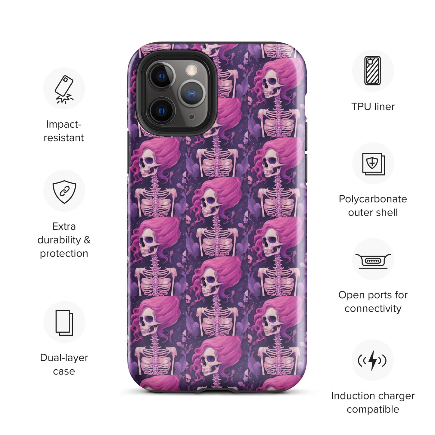 BENNET'S PINK SKELETON TOUGH CASE FOR iPhone®