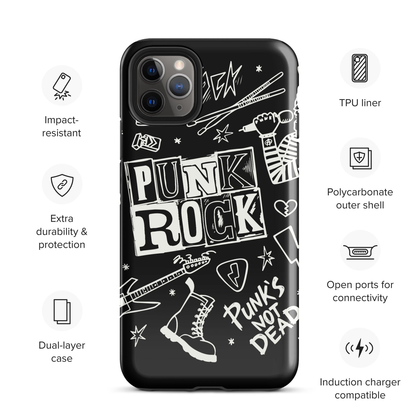 PUNK'S NOT DEAD TOUGH CASE FOR iPHONE