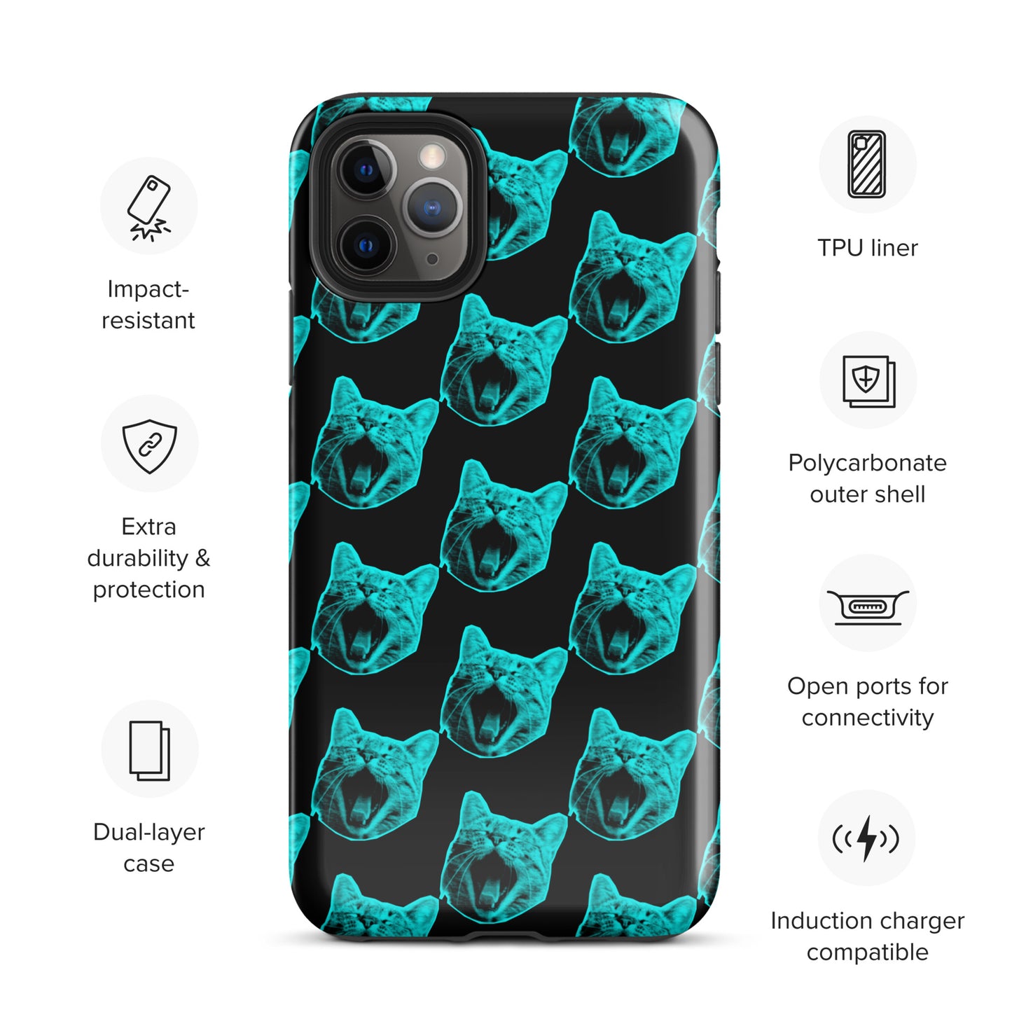 ELECTRIC BLUE CAT TOUGH CASE FOR iPhone®