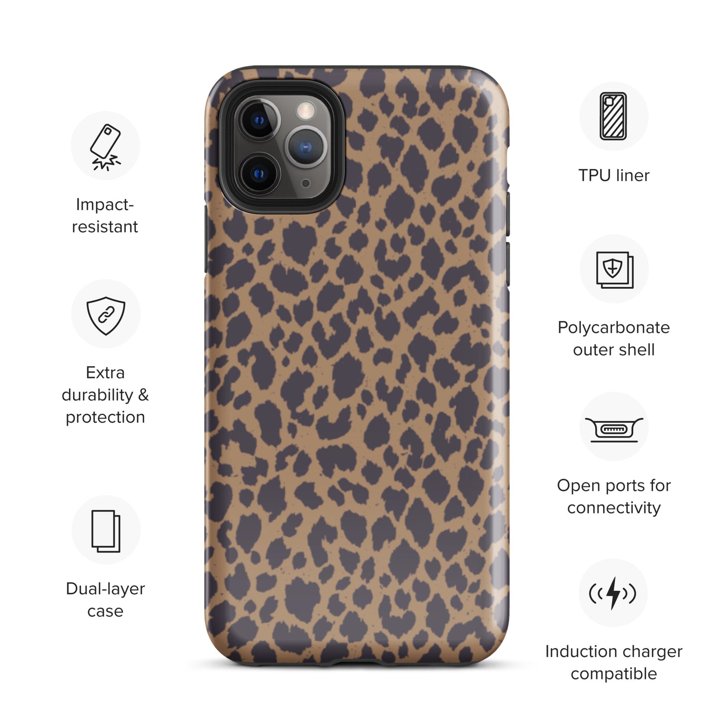 LEOPARD PRINT TOUGH CASE FOR iPhone®