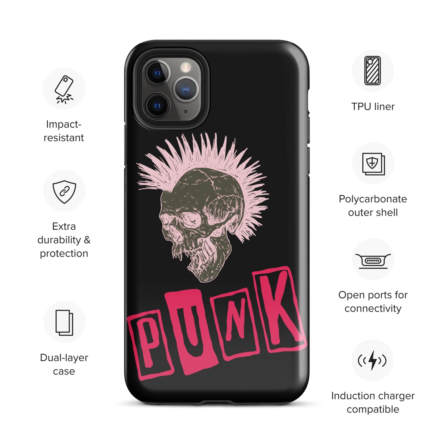PUNK IS PINK TOUGH CASE FOR iPhone®