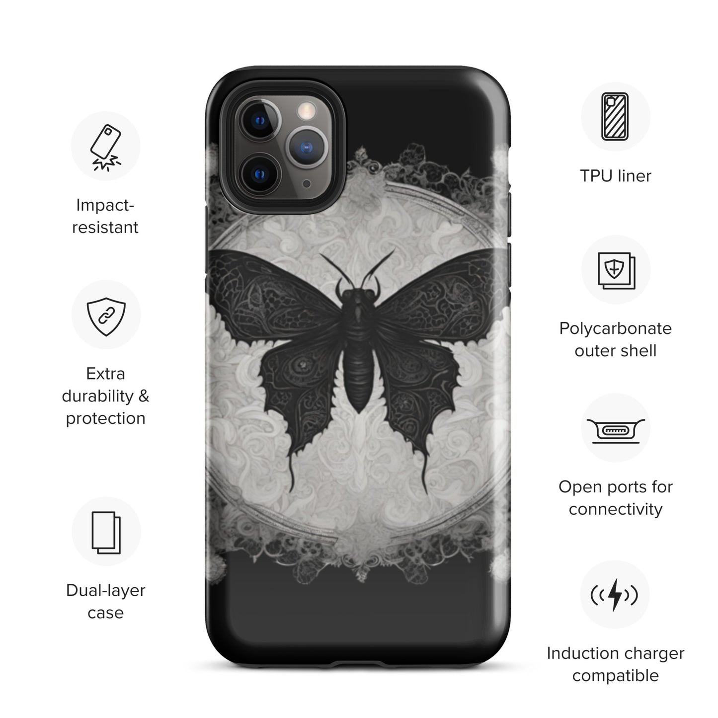 MOTH TO FLAME TOUGH CASE FOR iPhone®