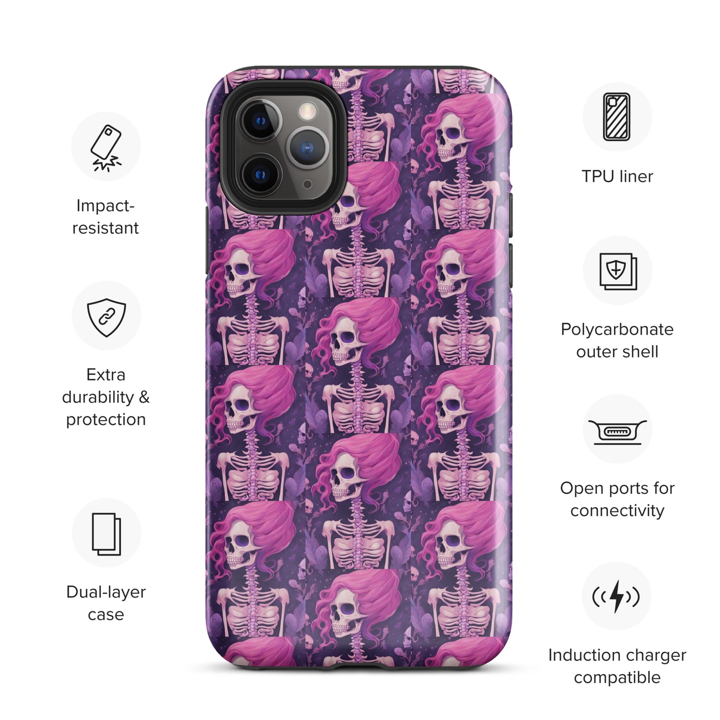 BENNET'S PINK SKELETON TOUGH CASE FOR iPhone®