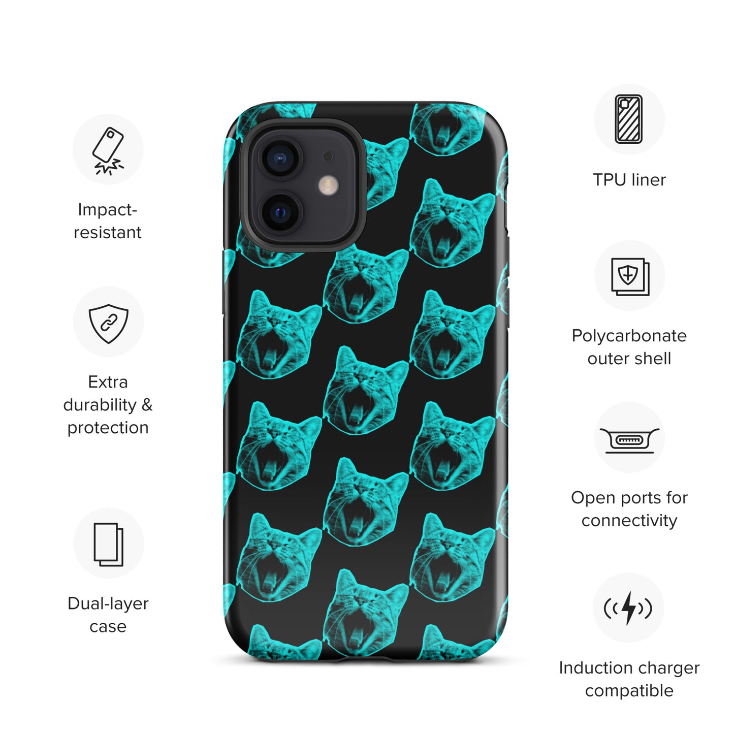 ELECTRIC BLUE CAT TOUGH CASE FOR iPhone®