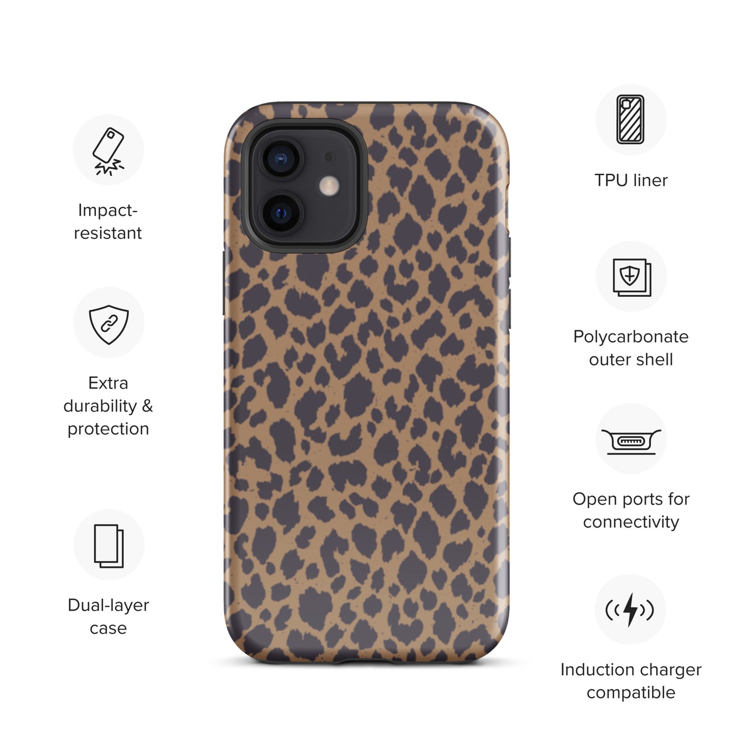 LEOPARD PRINT TOUGH CASE FOR iPhone®