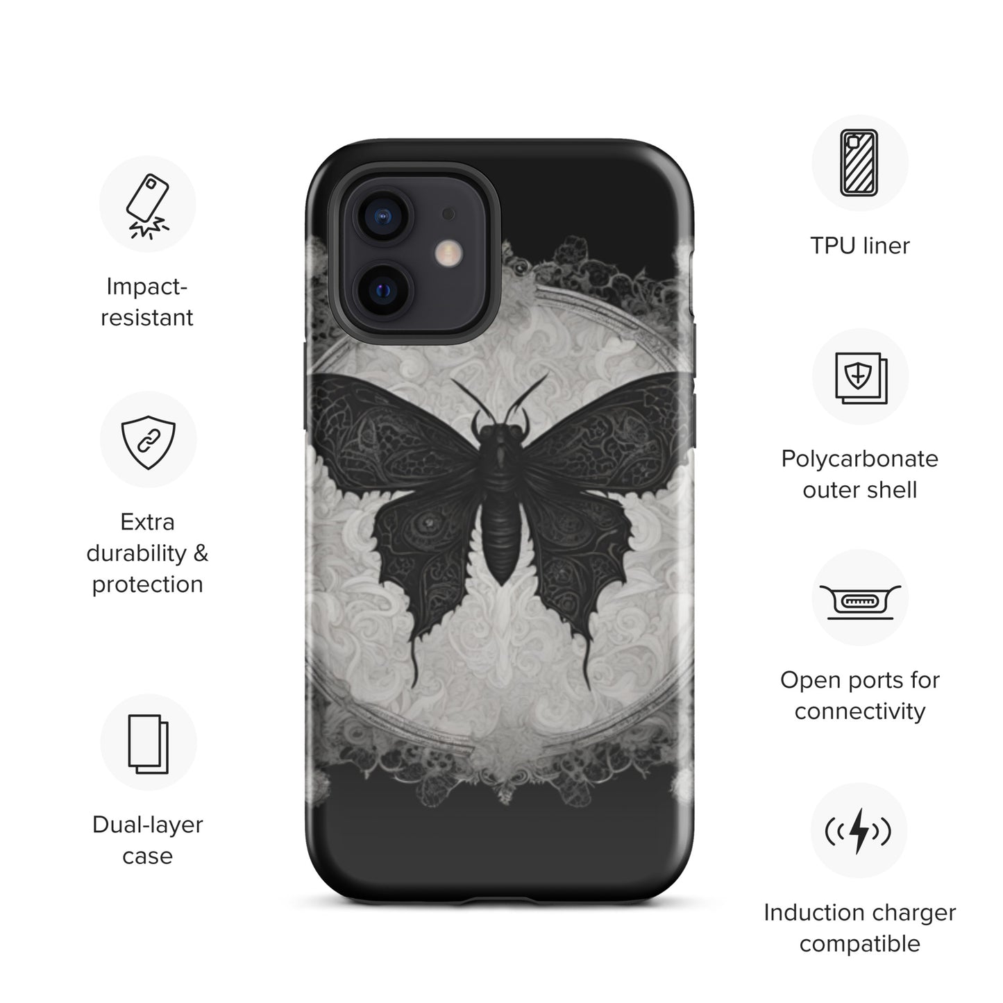 MOTH TO FLAME TOUGH CASE FOR iPhone®