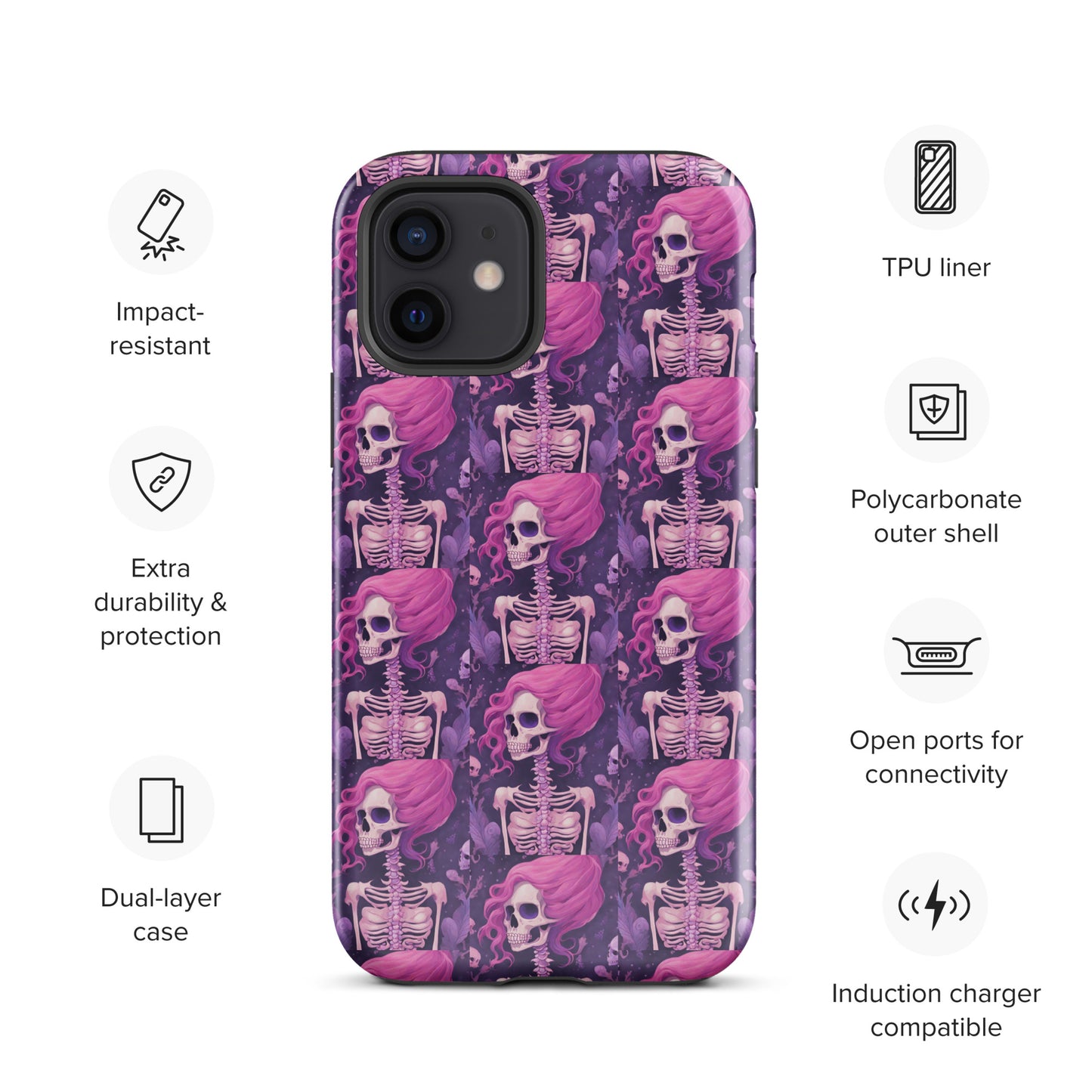 BENNET'S PINK SKELETON TOUGH CASE FOR iPhone®