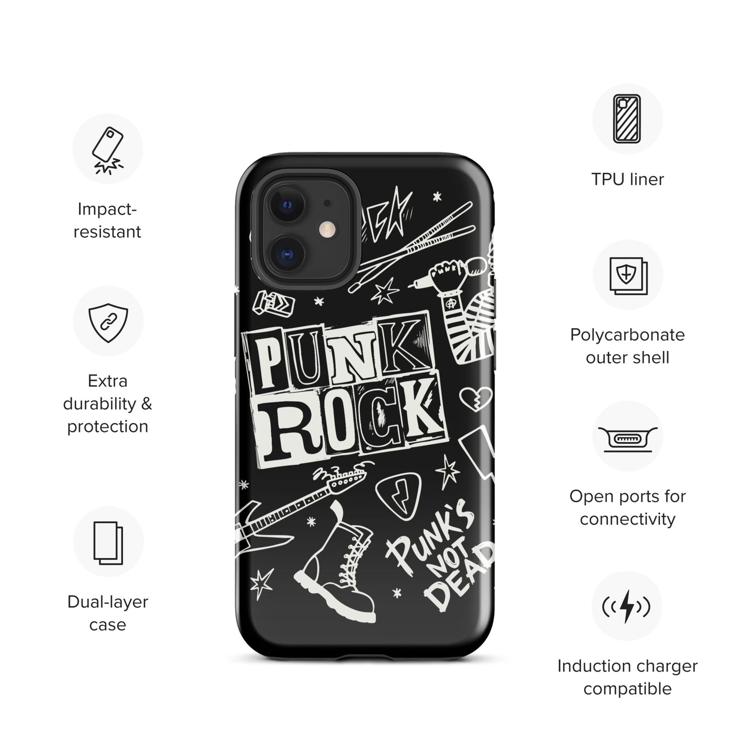 PUNK'S NOT DEAD TOUGH CASE FOR iPHONE
