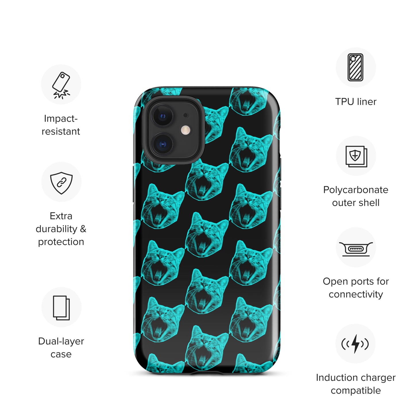 ELECTRIC BLUE CAT TOUGH CASE FOR iPhone®