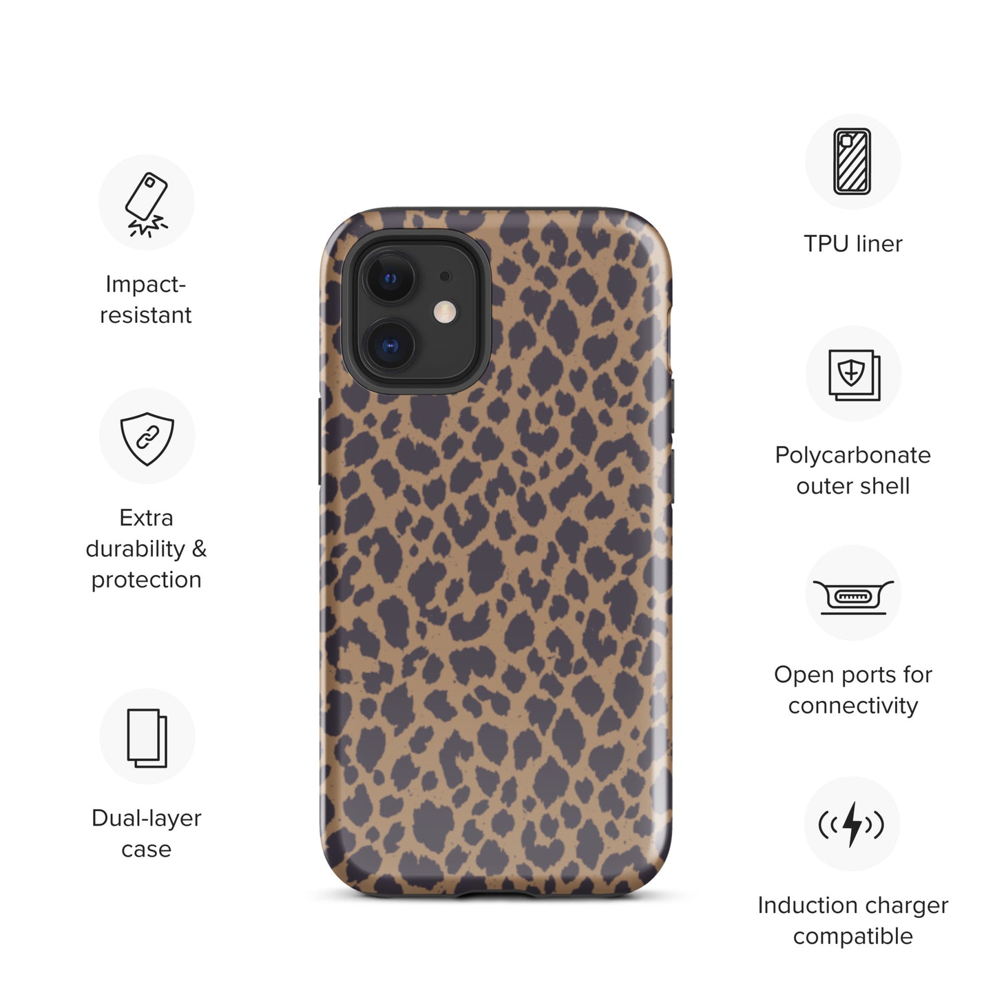 LEOPARD PRINT TOUGH CASE FOR iPhone®