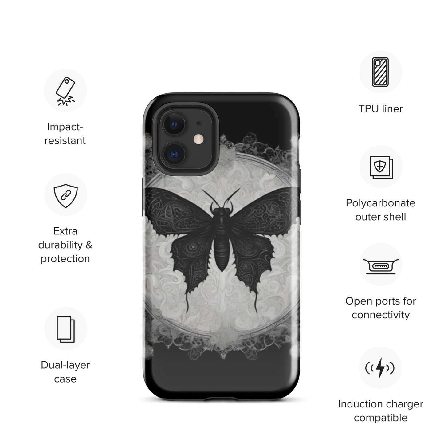MOTH TO FLAME TOUGH CASE FOR iPhone®