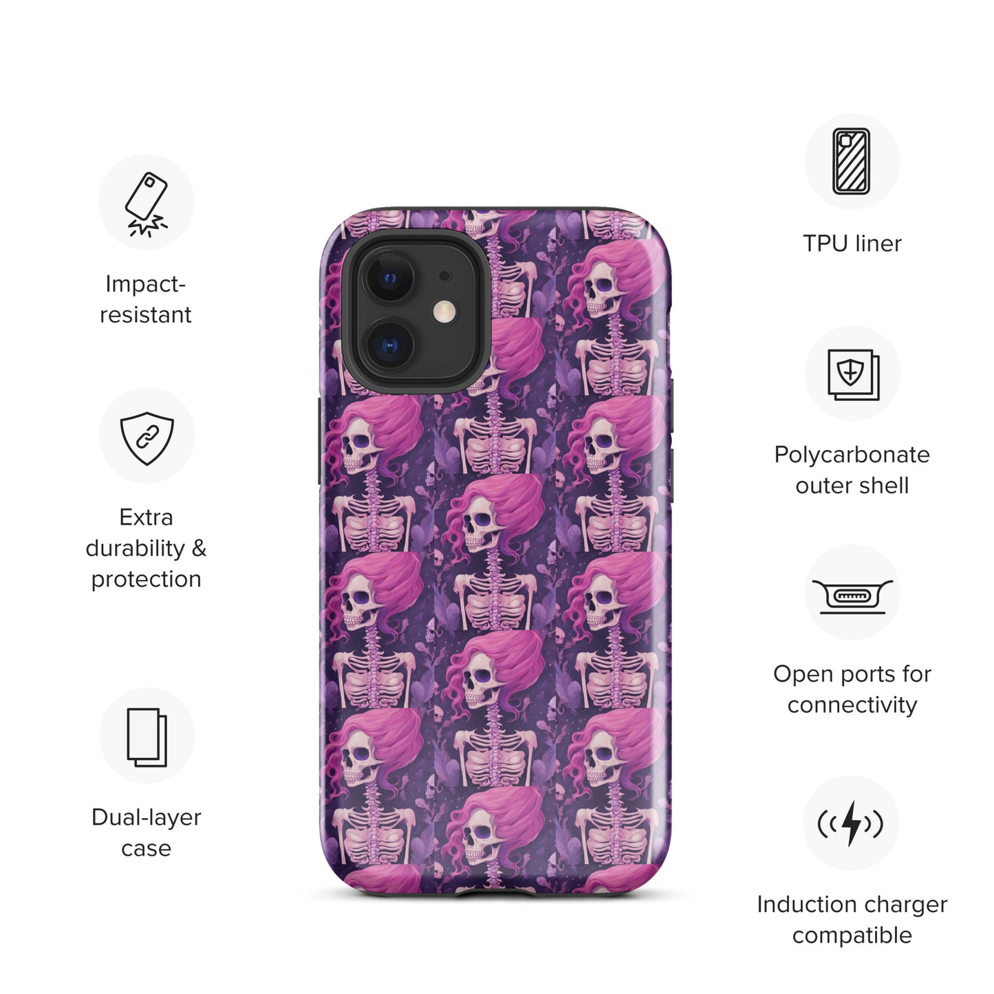 BENNET'S PINK SKELETON TOUGH CASE FOR iPhone®