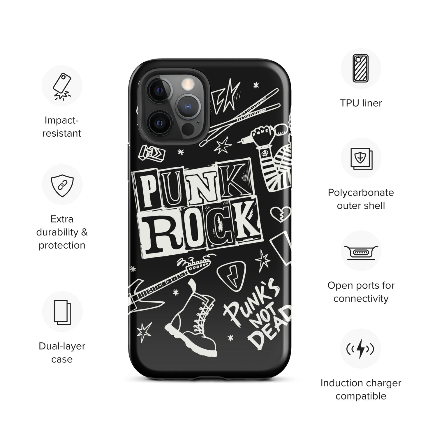 PUNK'S NOT DEAD TOUGH CASE FOR iPHONE
