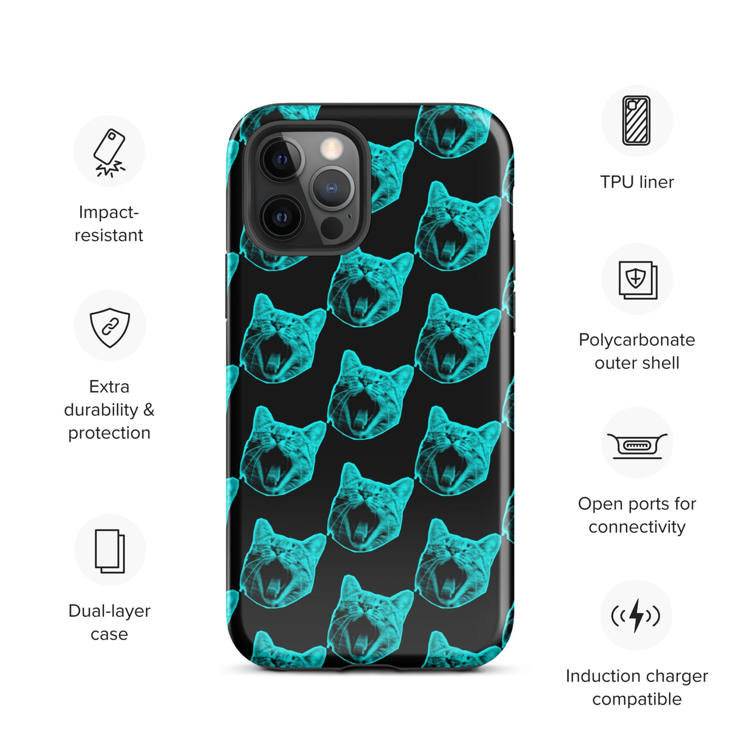 ELECTRIC BLUE CAT TOUGH CASE FOR iPhone®