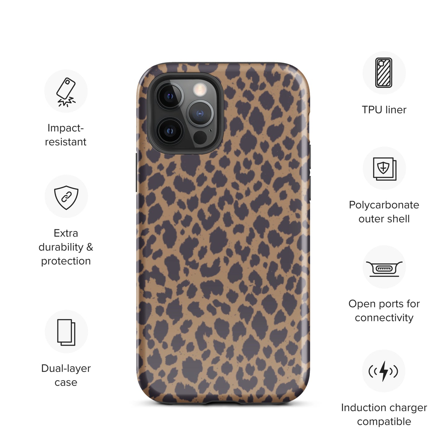 LEOPARD PRINT TOUGH CASE FOR iPhone®
