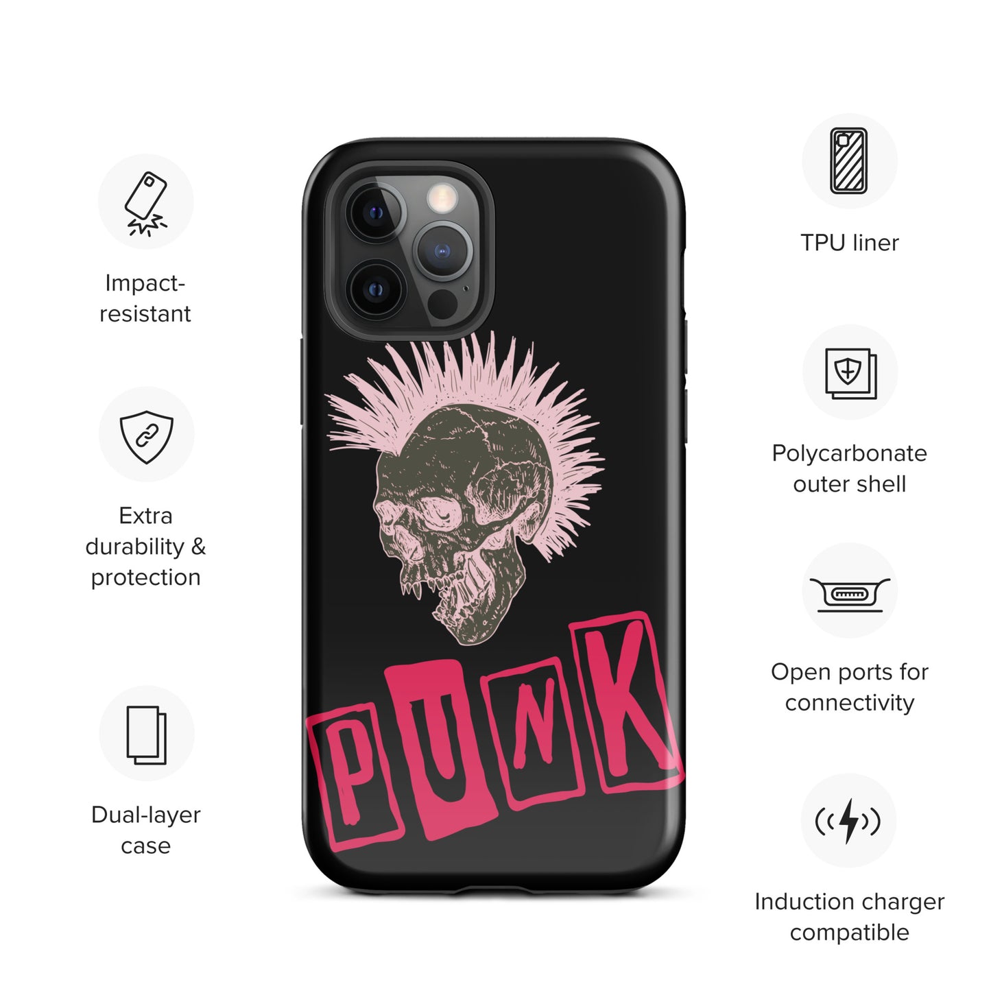 PUNK IS PINK TOUGH CASE FOR iPhone®