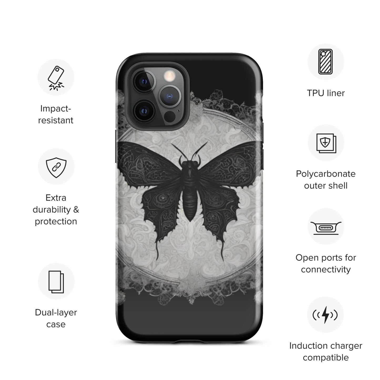 MOTH TO FLAME TOUGH CASE FOR iPhone®