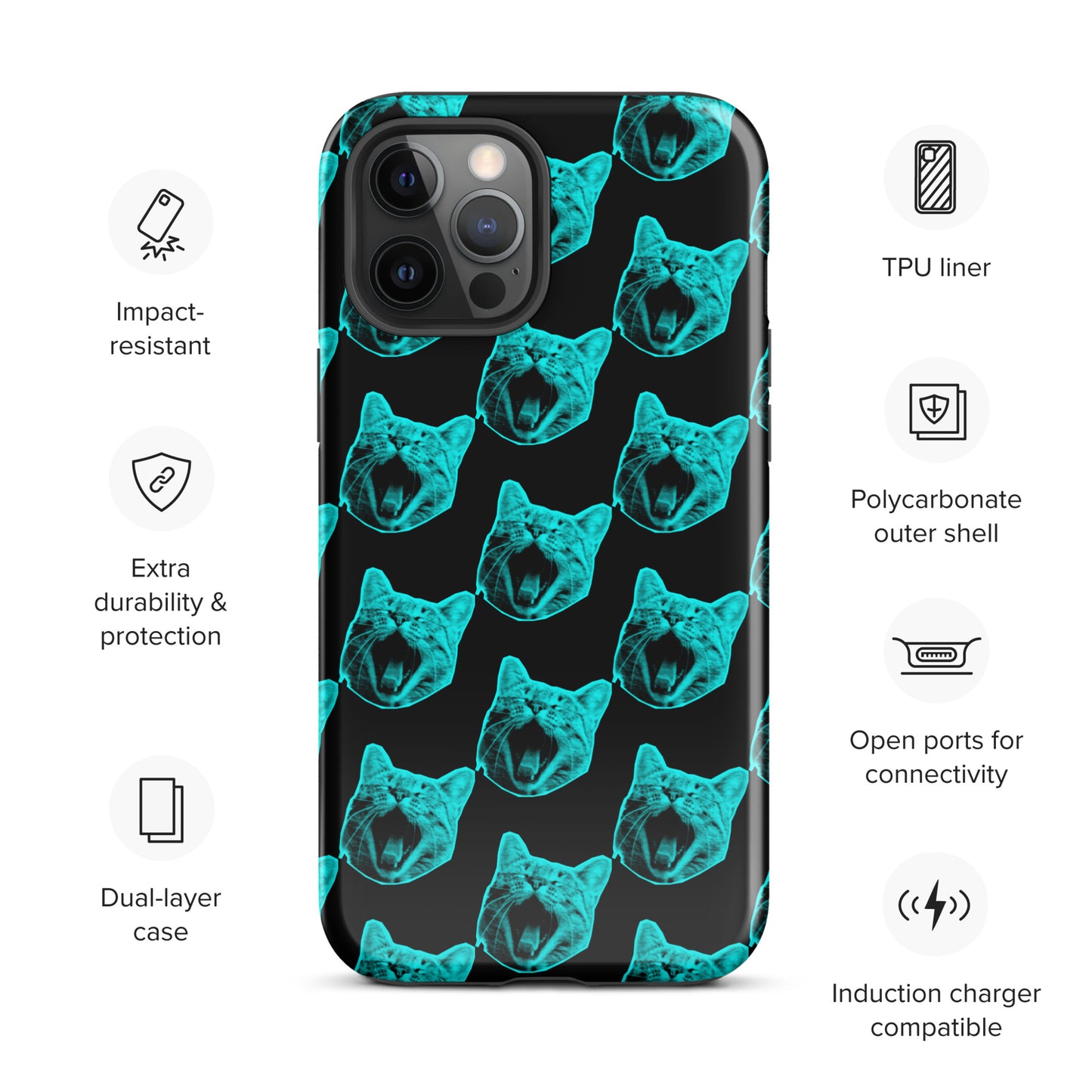 ELECTRIC BLUE CAT TOUGH CASE FOR iPhone®