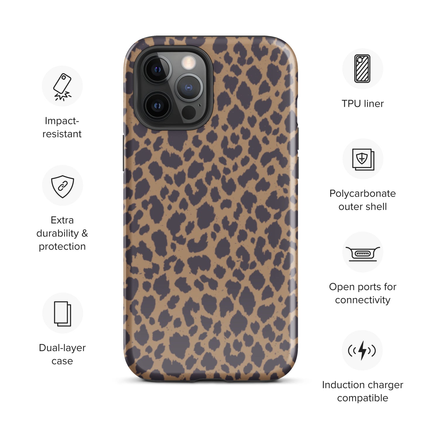 LEOPARD PRINT TOUGH CASE FOR iPhone®