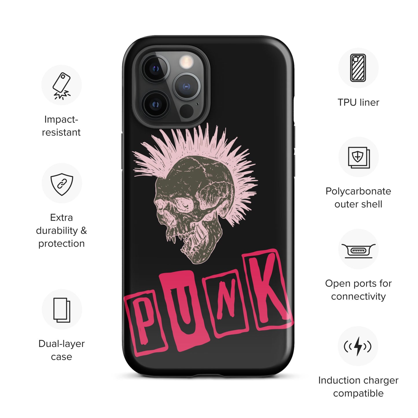 PUNK IS PINK TOUGH CASE FOR iPhone®