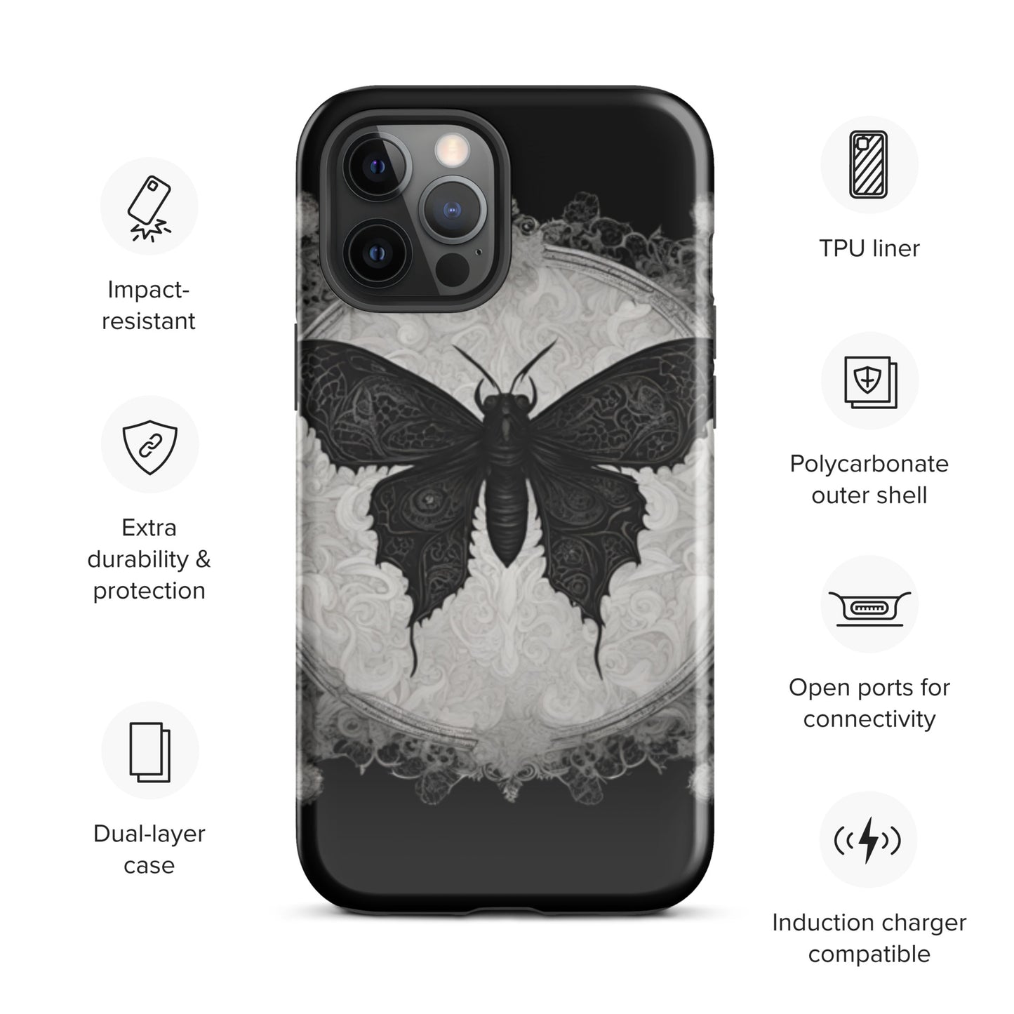 MOTH TO FLAME TOUGH CASE FOR iPhone®