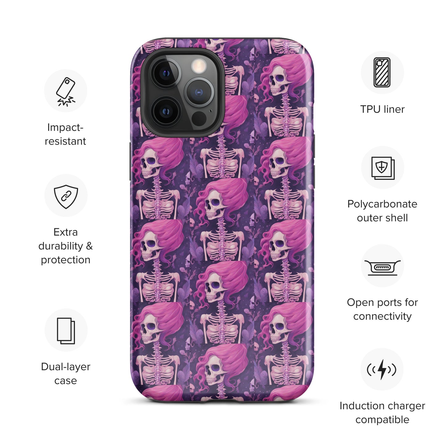 BENNET'S PINK SKELETON TOUGH CASE FOR iPhone®