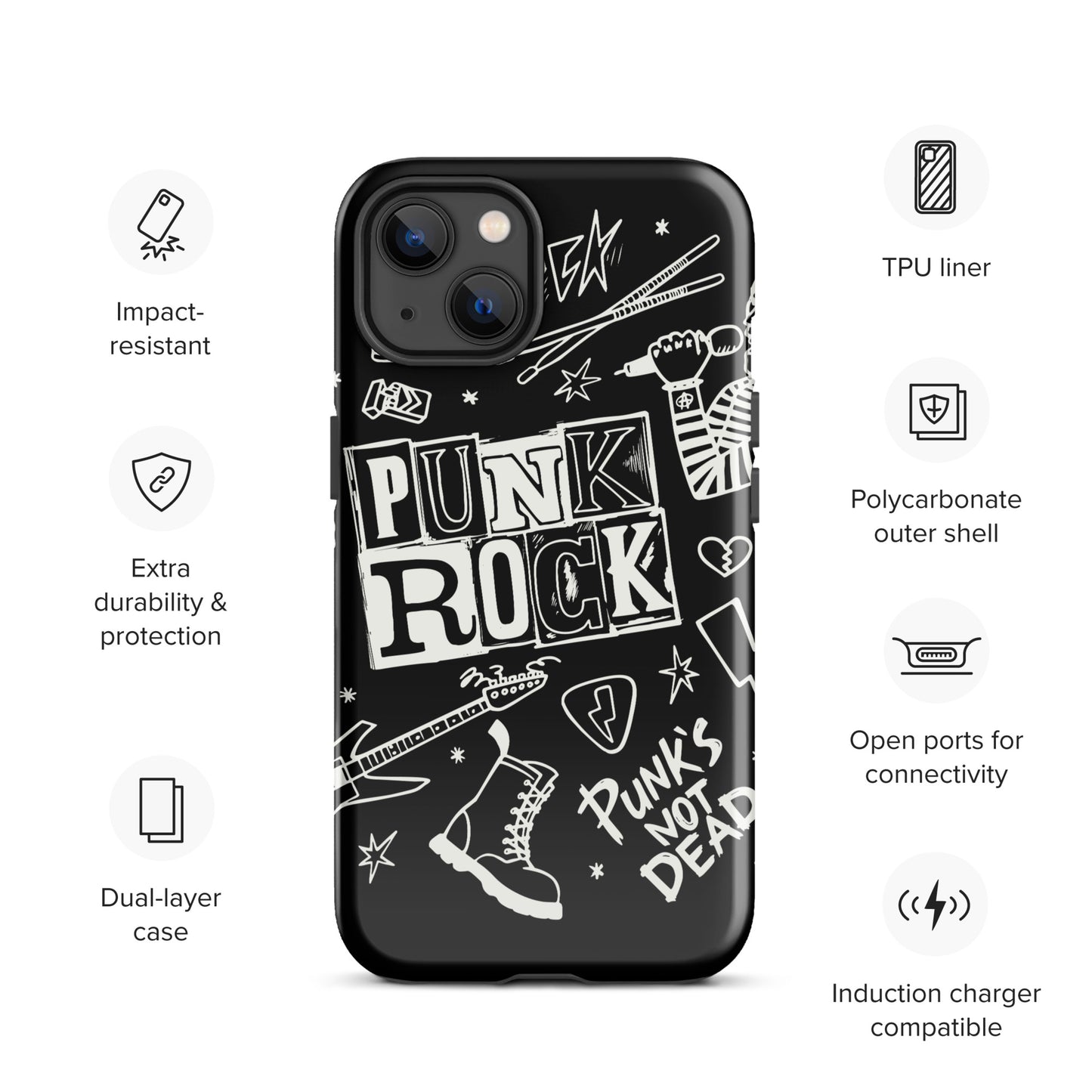 PUNK'S NOT DEAD TOUGH CASE FOR iPHONE