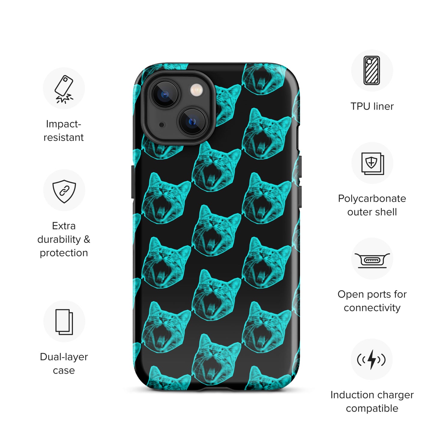 ELECTRIC BLUE CAT TOUGH CASE FOR iPhone®