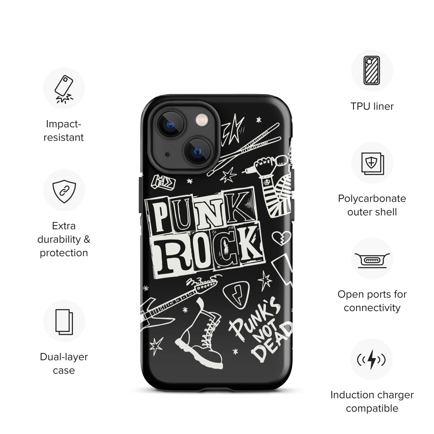 PUNK'S NOT DEAD TOUGH CASE FOR iPHONE
