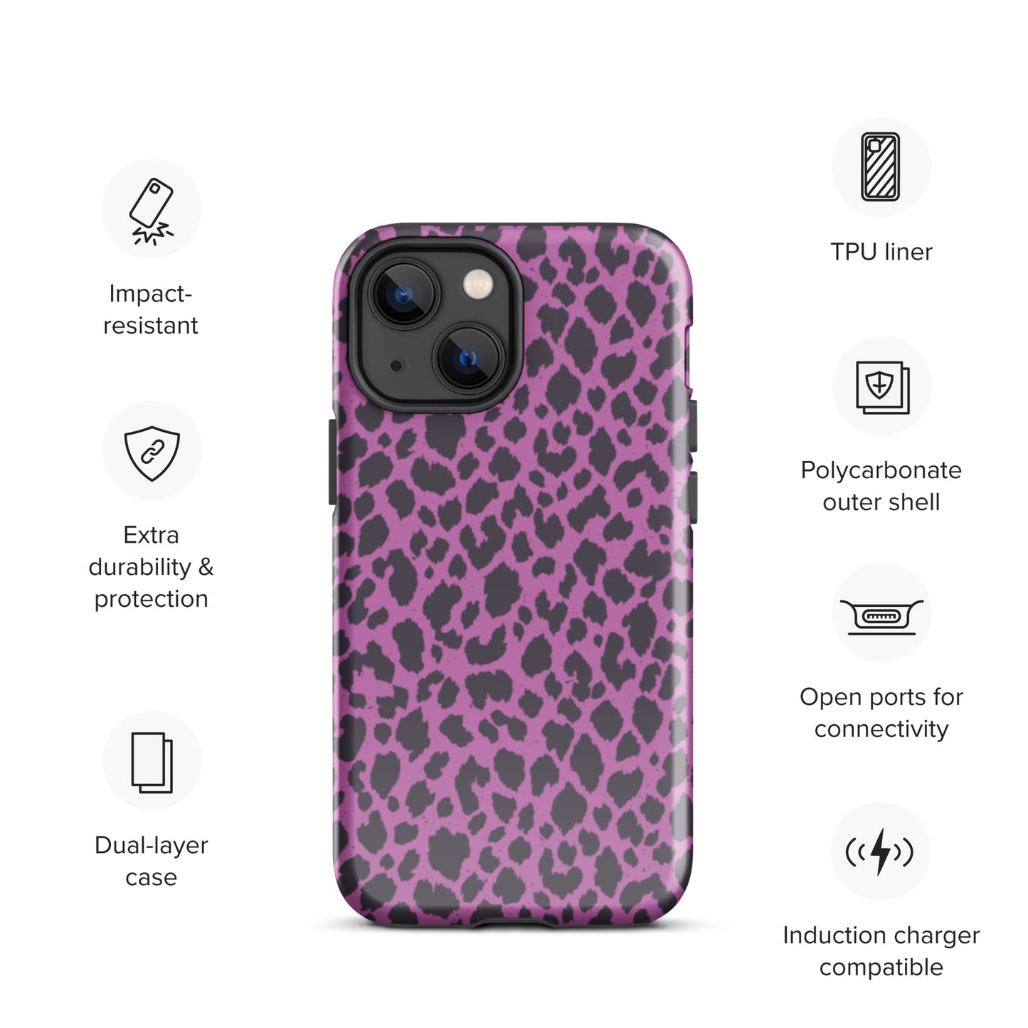 PINK LEOPARD TOUGH CASE FOR iPhone®