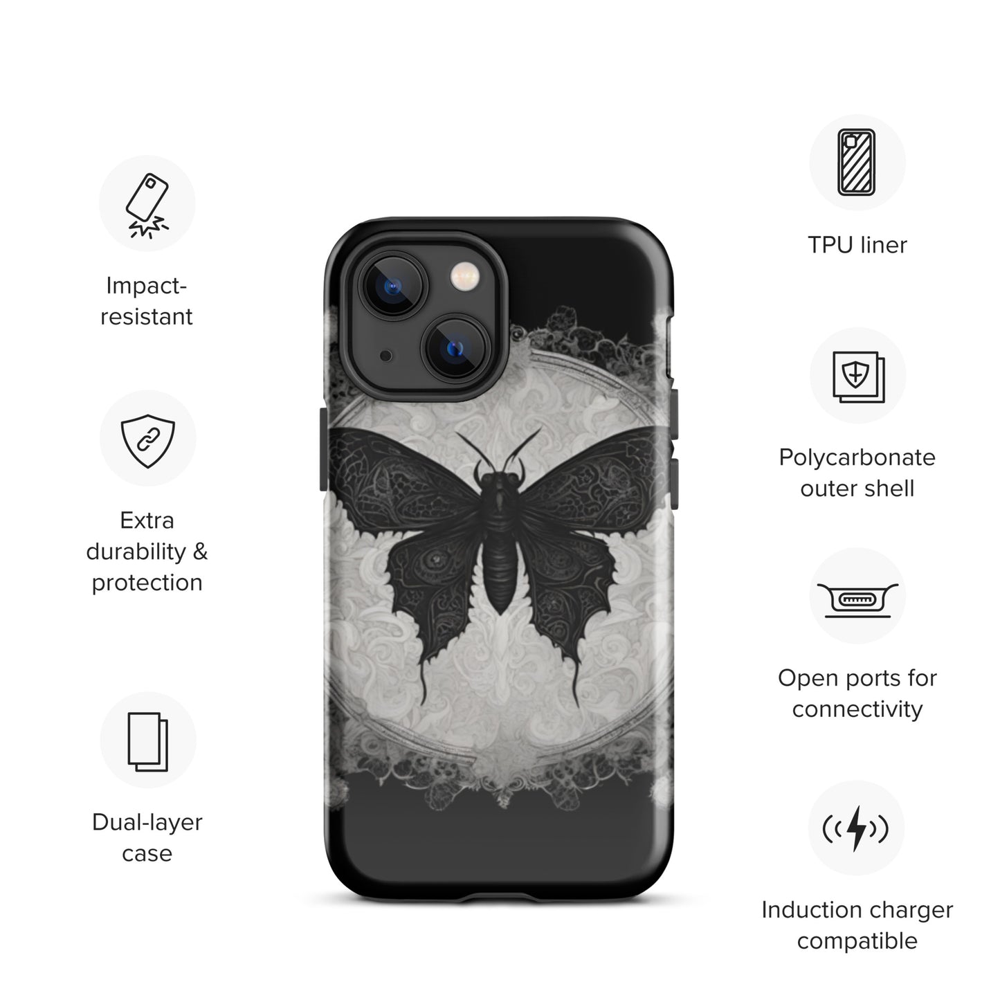 MOTH TO FLAME TOUGH CASE FOR iPhone®